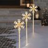 Christmas Joy Snowflake Pathway LED Lights, 5-Count, Warm White, 5 Count view 1