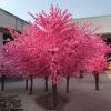 DEKIST Simulation Peach Tree, Pink Artificial Cherry Tree New Year Valentine's Day Decoration Wishing Tree Shopping Mall Wedding Decoration Simulation Plant Fake Peach Tree 2 * 2m view 1