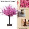 DEKIST Simulation Peach Tree, Pink Artificial Cherry Tree New Year Valentine's Day Decoration Wishing Tree Shopping Mall Wedding Decoration Simulation Plant Fake Peach Tree 2 * 2m view 3