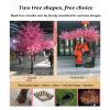 DEKIST Simulation Peach Tree, Pink Artificial Cherry Tree New Year Valentine's Day Decoration Wishing Tree Shopping Mall Wedding Decoration Simulation Plant Fake Peach Tree 2 * 2m view 4