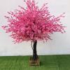 DEKIST Simulation Peach Tree, Pink Artificial Cherry Tree New Year Valentine's Day Decoration Wishing Tree Shopping Mall Wedding Decoration Simulation Plant Fake Peach Tree 1.5 * 1.2m view 4