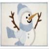 Avanti Snowman Winter Bathroom Rug, Blue White Snowman Bath Mat, Plush Tufted Cotton 28 x 18 inches view 1