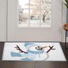 Avanti Snowman Winter Bathroom Rug, Blue White Snowman Bath Mat, Plush Tufted Cotton 28 x 18 inches view 2