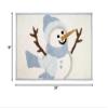 Avanti Snowman Winter Bathroom Rug, Blue White Snowman Bath Mat, Plush Tufted Cotton 28 x 18 inches view 3