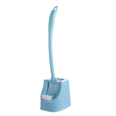 KIZQYN Toilet Brush Toilet Brush and Holder Set,Double-Sided Brush Head Can Be Bent to Clean All Corners of The Groove Gap,for Bathroom Restroom Deep Cleaning Toilet Cleaner Brush (Color : B)