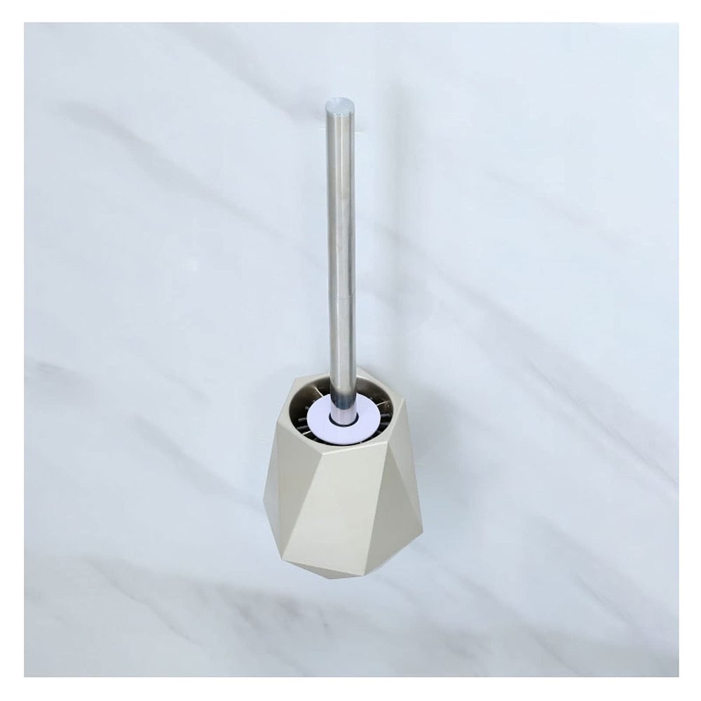 KIZQYN Toilet Brush Toilet Brush,Wall-Mounted Vertical Toilet Brush Long Handle Holder Toilet Brush Beautifully Designed Bathroom Household Toilet Brush Creative Set Toilet Cleaner Brush (Color : 1)