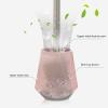 KIZQYN Toilet Brush Toilet Brush,Wall-Mounted Vertical Toilet Brush Long Handle Holder Toilet Brush Beautifully Designed Bathroom Household Toilet Brush Creative Set Toilet Cleaner Brush (Color : 1) view 4