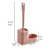 KIZQYN Toilet Brush Toilet Brush with Holder,Set Extra Hook&Non-Slip Handle,Bathroom Toilet Brush for Deep Cleaning & Quick Drying,Toilet Cleaning Brush Toilet Cleaner Brush (Color : E) view 2