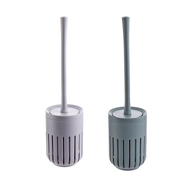 KIZQYN Toilet Brush Toilet Brush and Holder,Toilet Bowl Cleaning Brush Set,Bathroom Wall-Mounted Toilet Brush with Base Long Handle Cleaning Brush and Storage Toilet Cleaner Brush (Color : D)