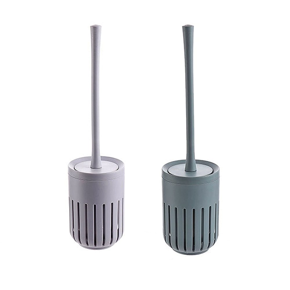 KIZQYN Toilet Brush Toilet Brush and Holder,Toilet Bowl Cleaning Brush Set,Bathroom Wall-Mounted Toilet Brush with Base Long Handle Cleaning Brush and Storage Toilet Cleaner Brush (Color : D)