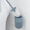 KIZQYN Toilet Brush Toilet Brush and Holder,Toilet Bowl Cleaning Brush Set,Bathroom Wall-Mounted Toilet Brush with Base Long Handle Cleaning Brush and Storage Toilet Cleaner Brush (Color : D) view 4