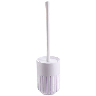 KIZQYN Toilet Brush Toilet Brush and Holder,Toilet Bowl Cleaning Brush Set,Bathroom Wall-Mounted Toilet Brush with Base Long Handle Cleaning Brush and Storage Toilet Cleaner Brush (Color : B)