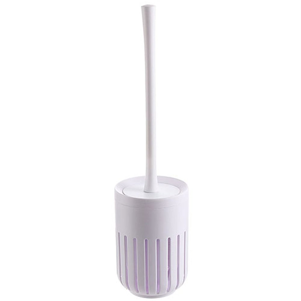 KIZQYN Toilet Brush Toilet Brush and Holder,Toilet Bowl Cleaning Brush Set,Bathroom Wall-Mounted Toilet Brush with Base Long Handle Cleaning Brush and Storage Toilet Cleaner Brush (Color : B)