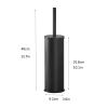 KIZQYN Toilet Brush Toilet Brush and Holder Set,Toilet Bowl Brush with Long Handle Durable Bristles Hidden Toilet Scrubber for Toilet Cleaning White Black Gold Toilet Cleaner Brush (Color : 1) view 2
