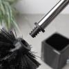 KIZQYN Toilet Brush Toilet Brush,Stainless Steel Handle Toilet Brush Set Household Cleaning Brush with Base Strong Scrubber Brush Home Toilet Bowl Cleaner Holder Toilet Cleaner Brush (Color : 1) view 3