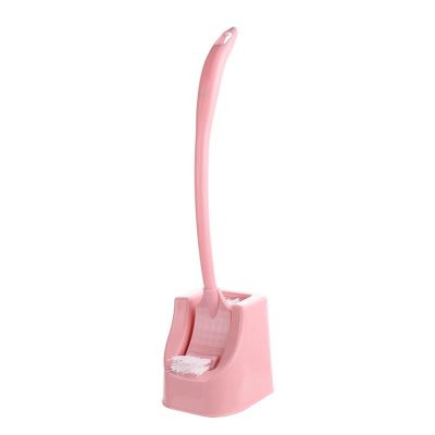 KIZQYN Toilet Brush Toilet Brush and Holder Set,Double-Sided Brush Head Can Be Bent to Clean All Corners of The Groove Gap,for Bathroom Restroom Deep Cleaning Toilet Cleaner Brush (Color : Brass)
