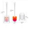 KIZQYN Toilet Brush Toilet Brushes,with Long Handle and Holder,Home Toilet Bowl Cleaner Brush with Toilet Holder Bathroom Toilet Bowl Brush Set White Toilet Cleaner Brush (Color : 1) view 2