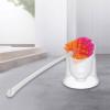 KIZQYN Toilet Brush Toilet Brushes,with Long Handle and Holder,Home Toilet Bowl Cleaner Brush with Toilet Holder Bathroom Toilet Bowl Brush Set White Toilet Cleaner Brush (Color : 1) view 4