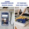 Surblue Hanging Shelves Travel Storage Bag Compression Packing Cube for Suitcase Collapsible with Extension Layer Large Capacity, Blue,XL view 2