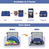 Surblue Hanging Shelves Travel Storage Bag Compression Packing Cube for Suitcase Collapsible with Extension Layer Large Capacity, Blue,XL view 3