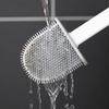 KIZQYN Toilet Brush Wall-Mounted Silicone Toilet Brush with Stand Simple Design Toilet Brush Household Bathroom Crevice Brush Cleaning Kit Toilet Brush Toilet Cleaner Brush view 4