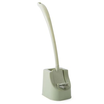 KIZQYN Toilet Brush Toilet Brush and Holder Set,Double-Sided Brush Head Can Be Bent to Clean All Corners of The Groove Gap,for Bathroom Restroom Deep Cleaning Toilet Cleaner Brush (Color : 1)