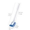 KIZQYN Toilet Brush Toilet Brush,Toilet Brush Holder,Good Grips Toilet Scrubber Brush Strong Bristles for Bathroom Toilet Easy Cleaning Set White Toilet Cleaner Brush (Color : Brass) view 2