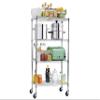 4-Tier Metal Wire Shelving Unit Kitchen Shelf Organizer Height Adjustable Storage Rack Utility Snack Shelf, NSF Certified Storage Shelves for Laundry Bathroom Kitchen Pantry Organization view 1
