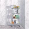 4-Tier Metal Wire Shelving Unit Kitchen Shelf Organizer Height Adjustable Storage Rack Utility Snack Shelf, NSF Certified Storage Shelves for Laundry Bathroom Kitchen Pantry Organization view 2