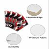 Red Black Grey Placemats Set of 4 for Dining Table, Woven Round Table Placemats, Modern White Moire Geometric Abstract Art Table Mats Washable Wedge Placemat Indoor/Outdoor Patio Kitchen Dcor view 2
