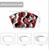 Red Black Grey Placemats Set of 4 for Dining Table, Woven Round Table Placemats, Modern White Moire Geometric Abstract Art Table Mats Washable Wedge Placemat Indoor/Outdoor Patio Kitchen Dcor view 4