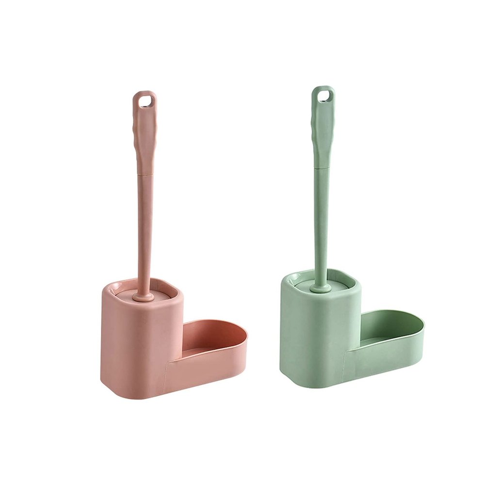KIZQYN Toilet Brush Toilet Brush with Holder,Set Extra Hook&Non-Slip Handle,Bathroom Toilet Brush for Deep Cleaning & Quick Drying,Toilet Cleaning Brush Toilet Cleaner Brush (Color : D)