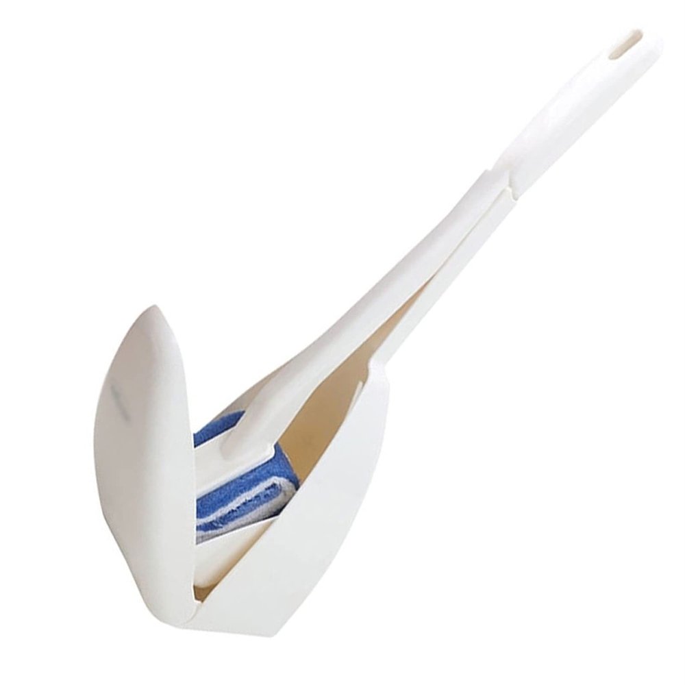 KIZQYN Toilet Brush Toilet Brush,Toilet Brush Holder,Good Grips Toilet Scrubber Brush Strong Bristles for Bathroom Toilet Easy Cleaning Set White Toilet Cleaner Brush (Color : 1)