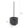 KIZQYN Toilet Brush Toilet Brush,Stainless Steel Handle Toilet Brush Set Household Cleaning Brush with Base Strong Scrubber Brush Home Toilet Bowl Cleaner Holder Toilet Cleaner Brush (Color : B) view 2