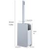 KIZQYN Toilet Brush Toilet Brush,Toilet Brush Holder,Home Toilet Bowl Cleaner Brush with Toilet Holder Spinning Deep Cleaning for Toilet Grey White Toilet Cleaner Brush (Color : B) view 2