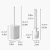 KIZQYN Toilet Brush Long Handle Wall-Mounted Toilet Brush Holder Toilet Brush Dead Corner Cleaning Toilet Brush Pure White Bathroom Toilet Brush Set Toilet Cleaner Brush (Color : Brass) view 2