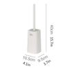 KIZQYN Toilet Brush Long Handle Toilet Brush with Base Long Handle Toilet Brush Holder Simple Design Toilet Brush Household Bathroom Cleaning Toilet Brush Set Toilet Cleaner Brush view 2