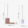 KIZQYN Toilet Brush Long Handle Wall-Mounted Toilet Brush Holder Simple Design Toilet Brush Household Bathroom Dead Corner Cleaning Toilet Brush Set Toilet Cleaner Brush (Color : B) view 2