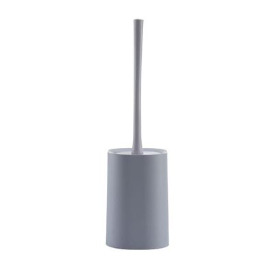 KIZQYN Toilet Brush Long Handle Holder Toilet Brush with Base Toilet Brush Simple Bathroom Household Toilet Brush Creative Design Toilet Cleaning Brush Set Toilet Cleaner Brush (Color : Gris)