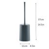 KIZQYN Toilet Brush Long Handle Holder Toilet Brush with Base Toilet Brush Simple Bathroom Household Toilet Brush Creative Design Toilet Cleaning Brush Set Toilet Cleaner Brush (Color : Gris) view 2