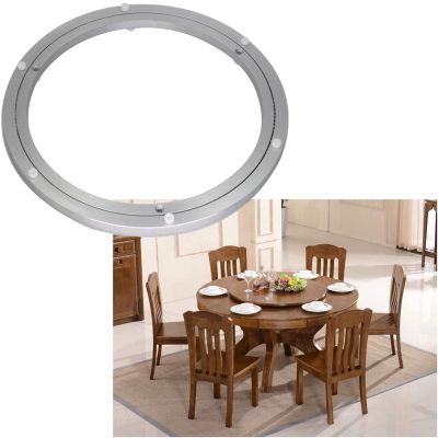 Aluminum Heavy Duty Lazy Susan Rotating Turntable,8/12 /16 Inches Aluminum Lazy Susan Turntable Ring, table bearing for lazy susan,For Dining Table TV Computer Monitor Kitchen Dining (Color : Silver