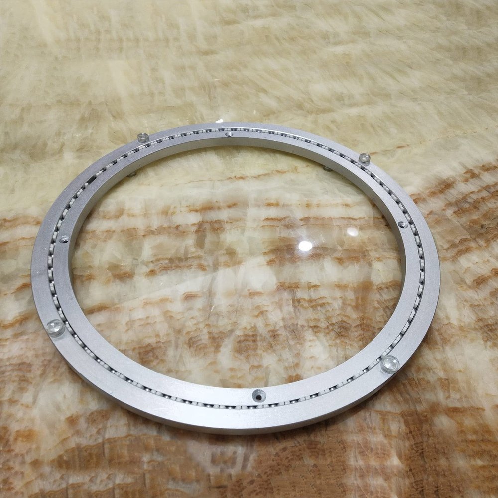 8/16/24 Inches Aluminum Lazy Susan Turntable Ring, Lazy Susan Round Turntable Bearing,Lazy Susan Ball Bearing,Round Swivel Plate Hardware,for Glass Granite Or Wood Kitchen Ding Table (Color : Silv