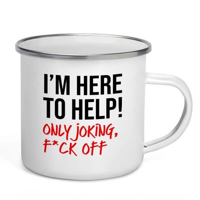 Customer Service Camper Mug 12oz - I'm here to help - Call Center Phone Number Contact Support Department Employee Representative