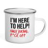 Customer Service Camper Mug 12oz - I'm here to help - Call Center Phone Number Contact Support Department Employee Representative view 1