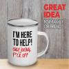 Customer Service Camper Mug 12oz - I'm here to help - Call Center Phone Number Contact Support Department Employee Representative view 2