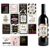 URROMA 50th Birthday Party Wine Bottle Labels Present, 15 Sheets Cheers to 50 Years Beer Stickers Party Decoration Supplies for 50 Years Old view 2