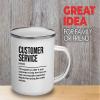 Customer Service Camper Mug 12oz - The support you - Call Center Phone Number Contact Support Department Employee Representative view 2