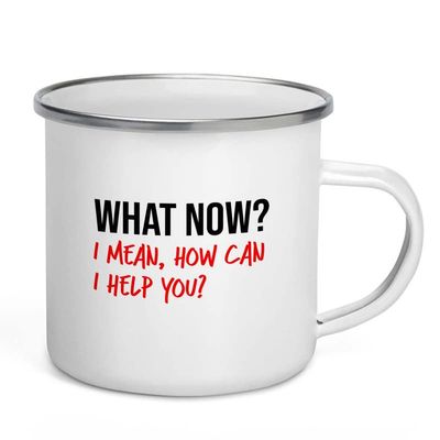 Customer Service Camper Mug 12oz - What now - Call Center Phone Number Contact Support Department Employee Representative