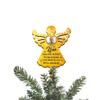 V VIBEPY All Over Printed, Personalized Memorial Christmas Tree Topper, Christmas Tree Decor, Memory Angel Tree Topper, 12" Wood Tree Topper, Gift for Friend, Gift for Family, Christmas Tree Toppers view 1