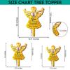 V VIBEPY All Over Printed, Personalized Memorial Christmas Tree Topper, Christmas Tree Decor, Memory Angel Tree Topper, 12" Wood Tree Topper, Gift for Friend, Gift for Family, Christmas Tree Toppers view 2